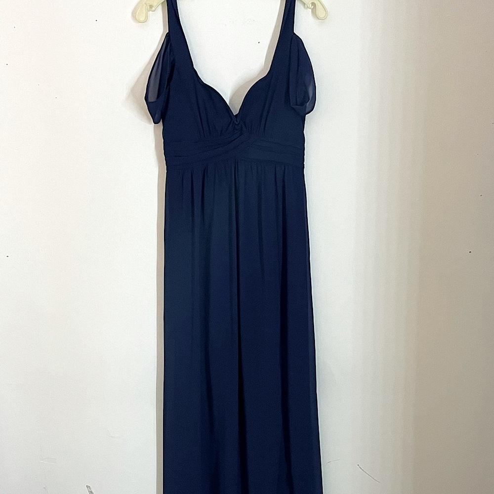 long dress with slit on left leg